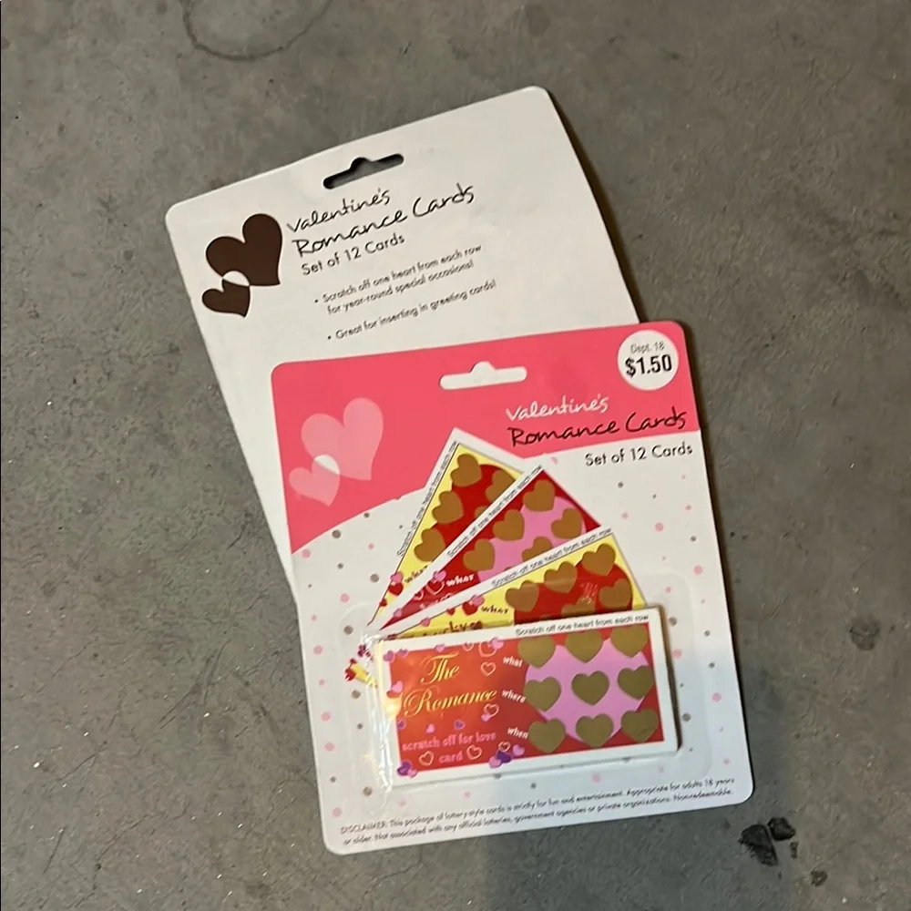 Valentine's Day Love Card Set with Red and Pink Accents